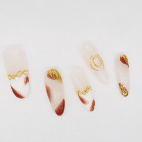 Marble effect nails